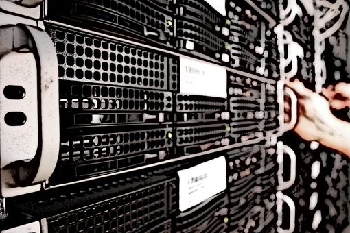Serverschrank mit Server